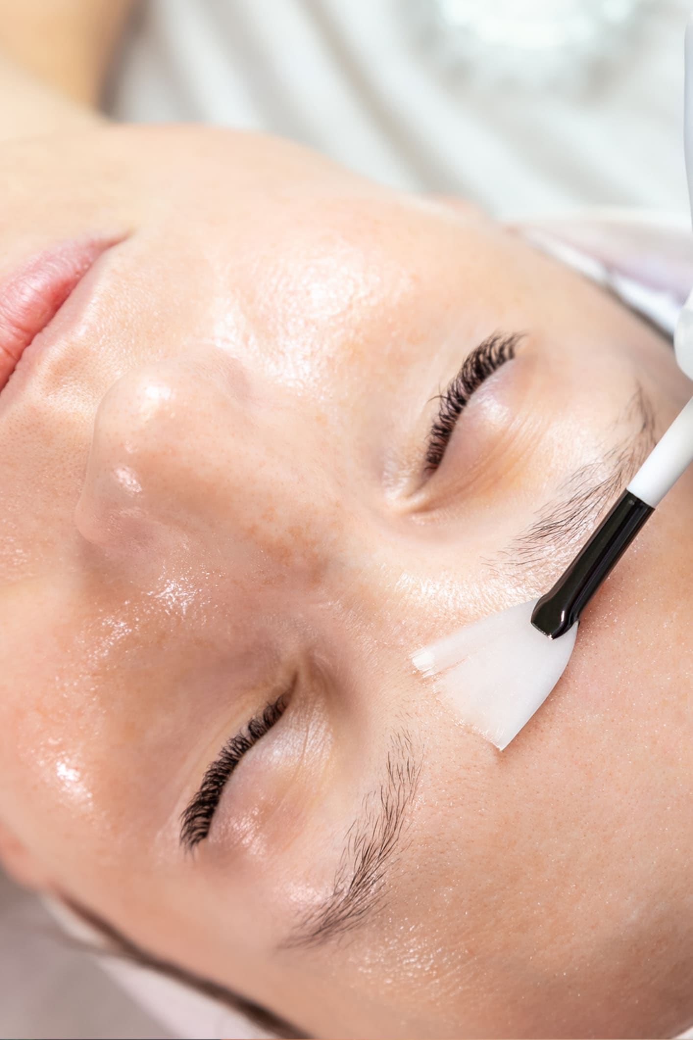 a close up of a person