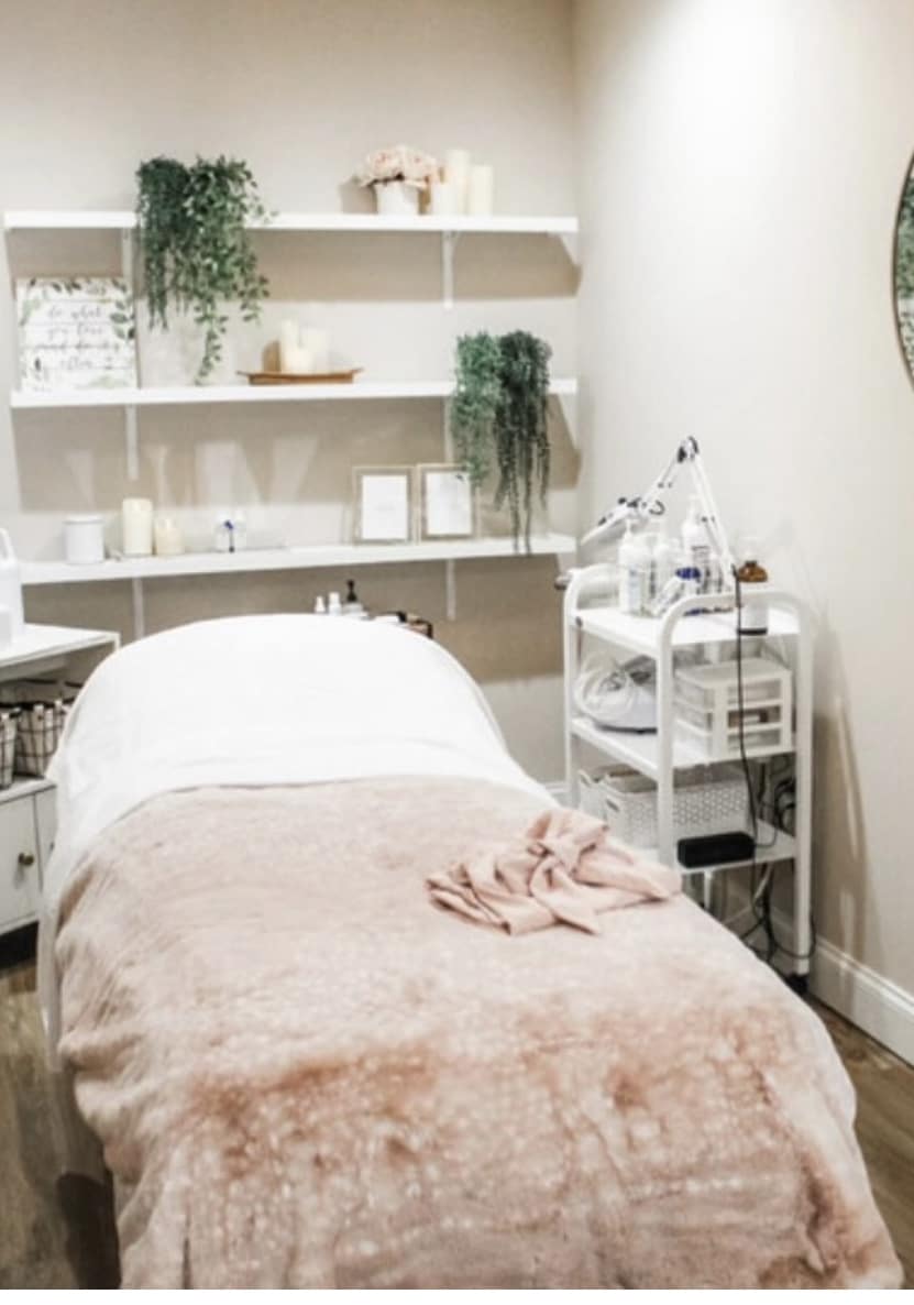 a large bed in a room